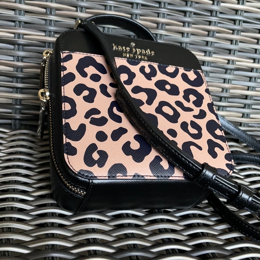Kate Spade daisy graphic leopard vanity crossbody - Picture 14 of 16